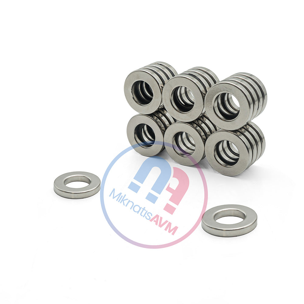 Ø25x14x4 mm Neodymium Ring Magnet – N35 Quality, Very Strong