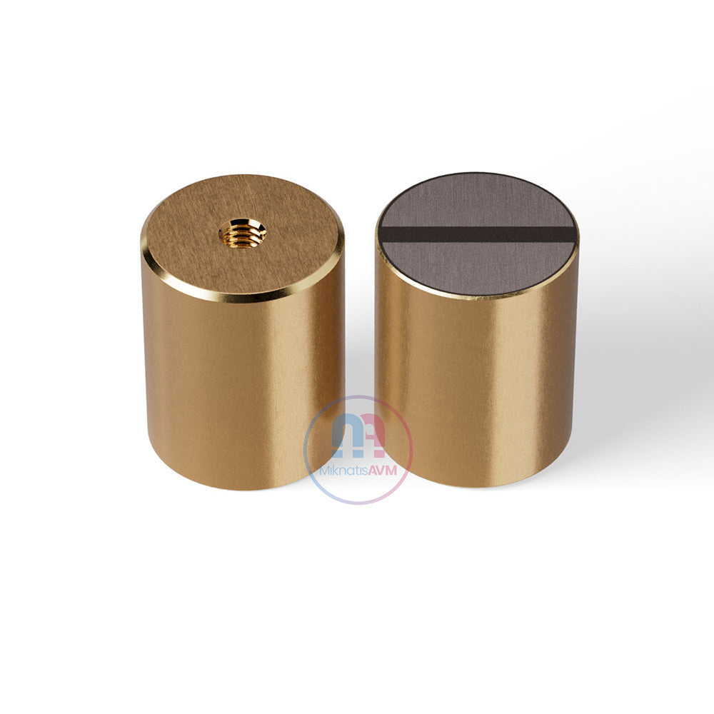 Ø25x25 mm M6x8 Corrugated Brass Pot Magnet