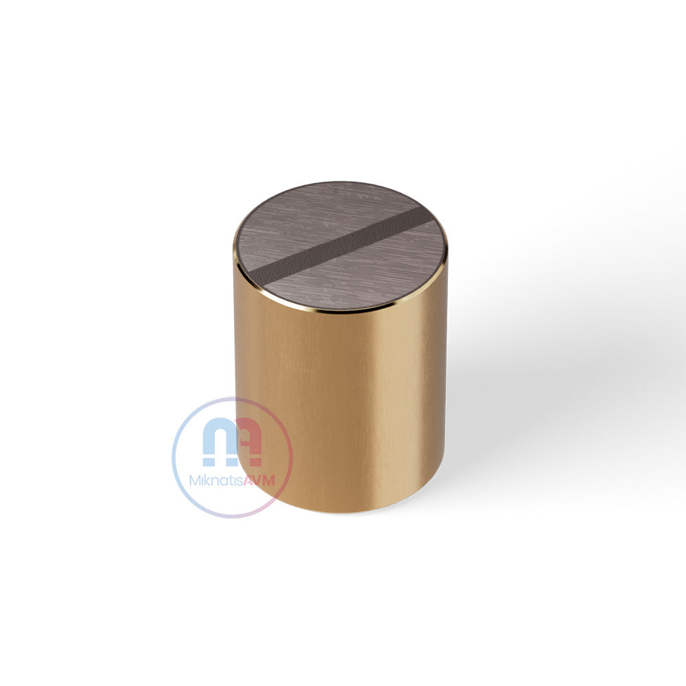 Ø25x25 mm M6x8 Corrugated Brass Pot Magnet