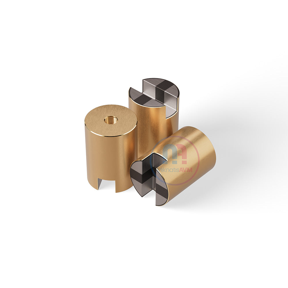 Ø25x35 mm M6x4 Channel Type Female Brass Pot Magnet