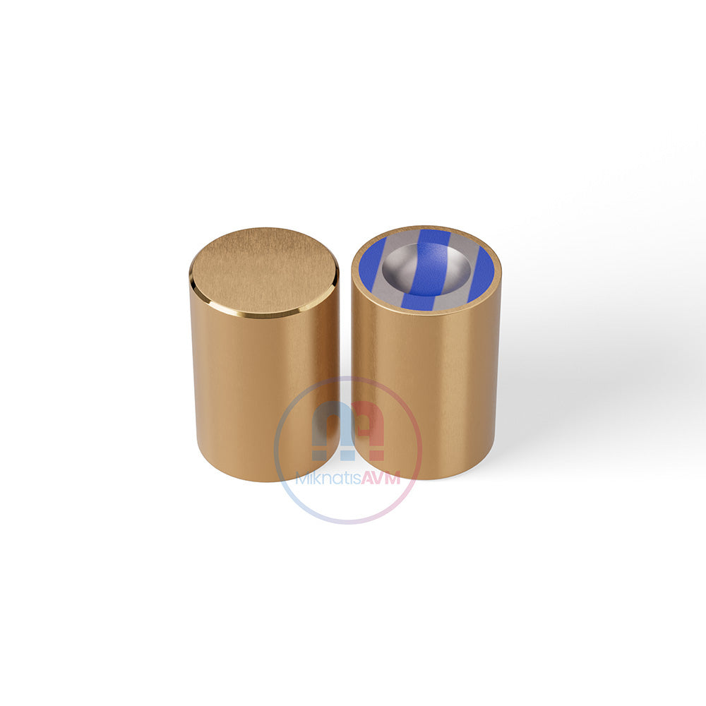 Ø25x35 mm M6x5 Hemispherical Brass Pot Magnet