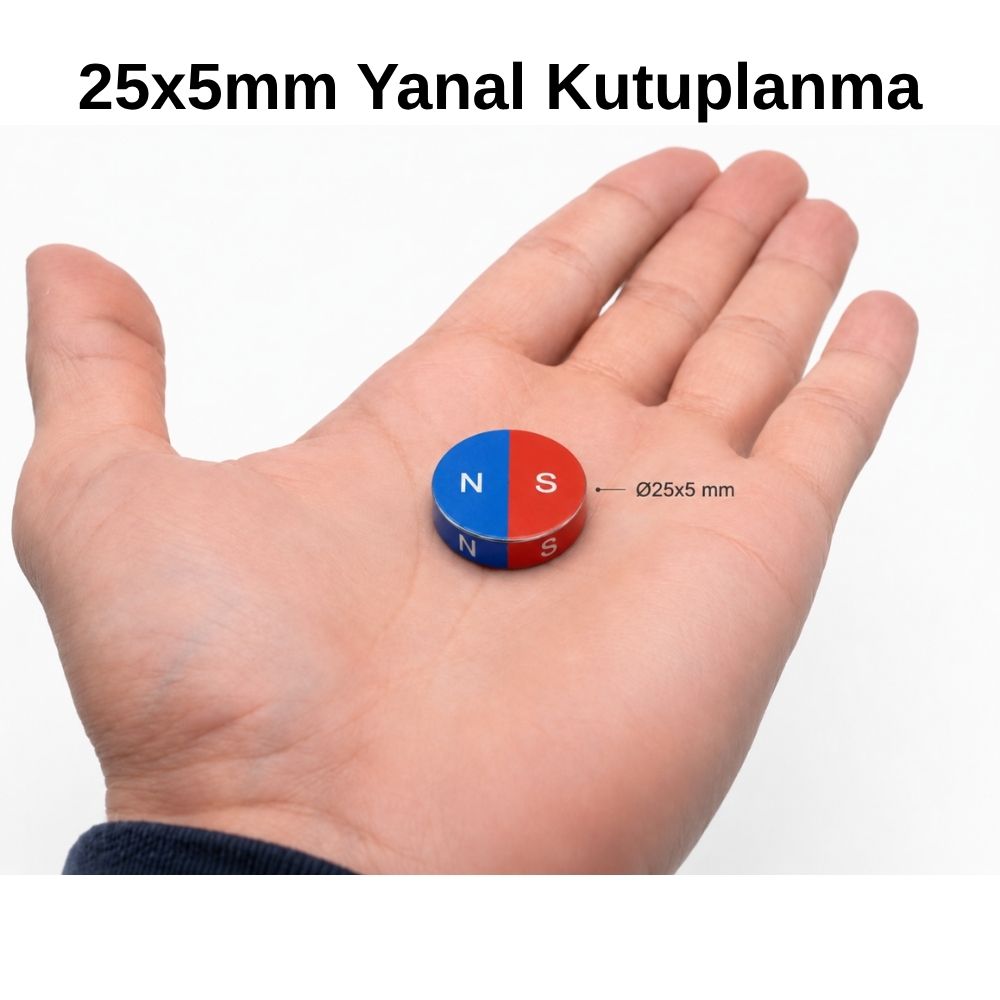 Ø25x5 mm N35 Diamagnetic Neodymium Magnet - (Lateral Pole)