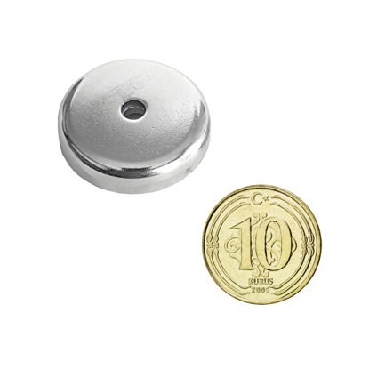 Ø25x7 mm Neodymium Pot Magnet with Female Bolt Connection