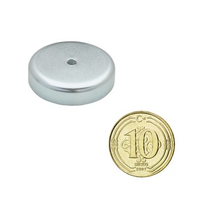 Ø25x8 mm Neodymium Pot Magnet with Imbus Connection