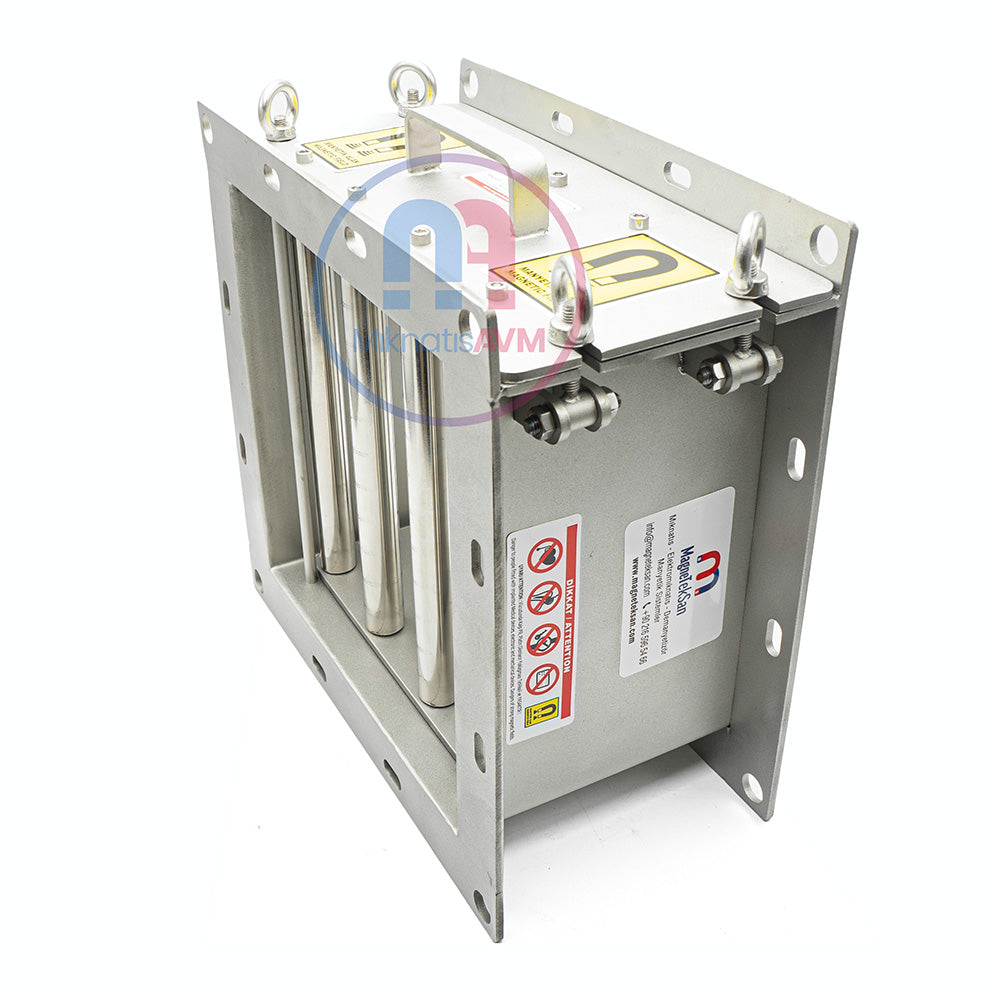 280x280 mm Drawer-Mounted Neodymium Grid Magnet – High-Efficiency Metal Separation Tool for Bulk Materials