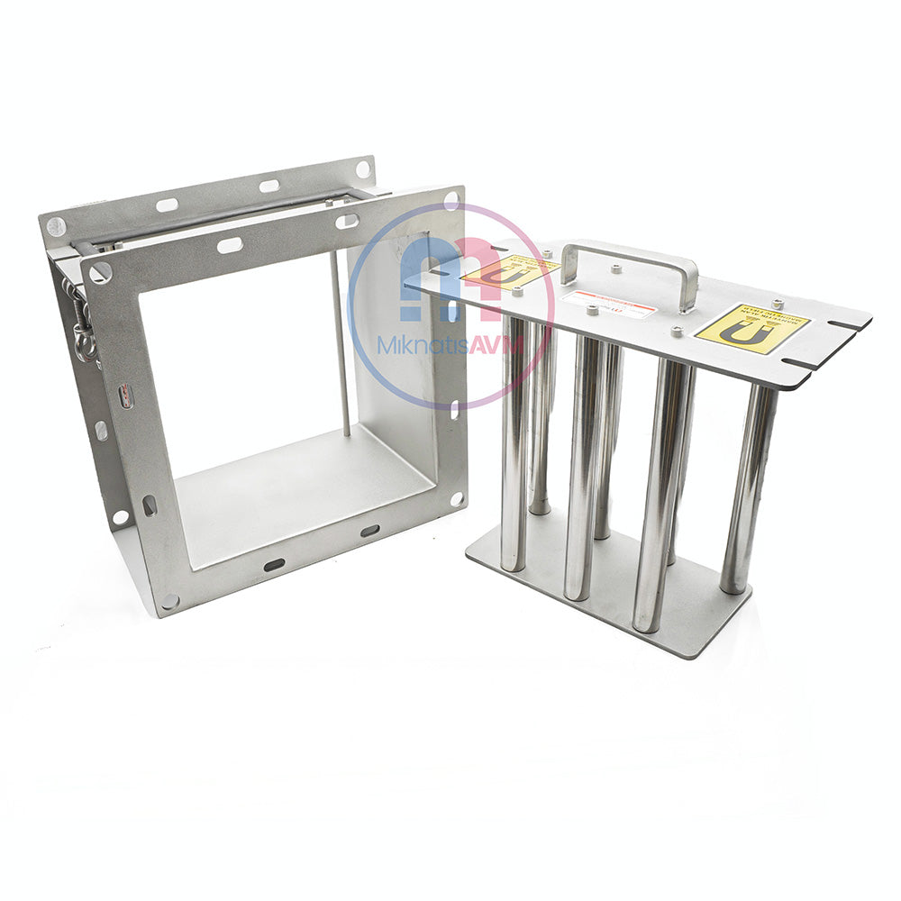 280x280 mm Drawer-Mounted Neodymium Grid Magnet – High-Efficiency Metal Separation Tool for Bulk Materials