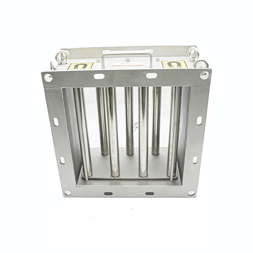 280x280 mm Drawer-Mounted Neodymium Grid Magnet – High-Efficiency Metal Separation Tool for Bulk Materials
