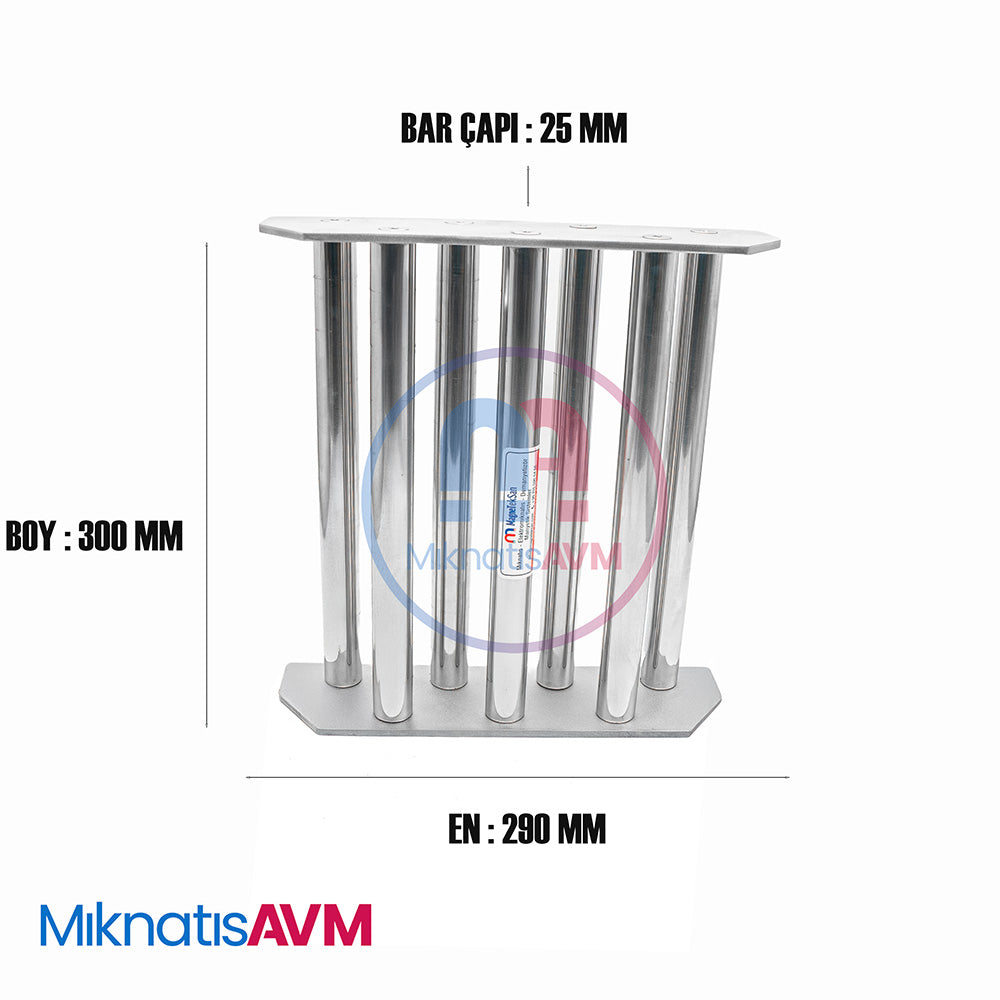 Ø290x300 mm Ø25x7 Neodymium Magnetic Grid – High Gauss, Double-Layer Design