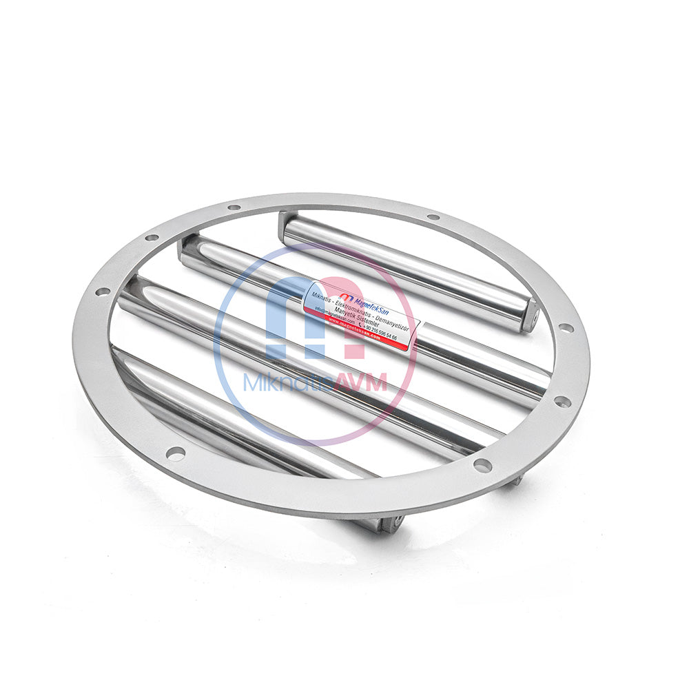 Ø300 mm Ø25x4 8-Hole Neodymium Grid Magnet – High Precision Metal Separator