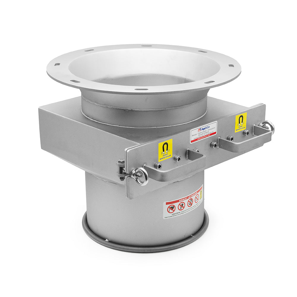 Ø300 mm Magnetic Separator with Inlet and Outlet Drawers - Completely Stainless and Gauss Certified