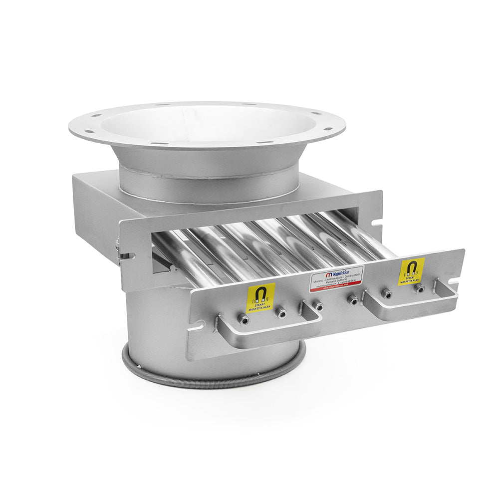 Ø300 mm Magnetic Separator with Inlet and Outlet Drawers - Completely Stainless and Gauss Certified