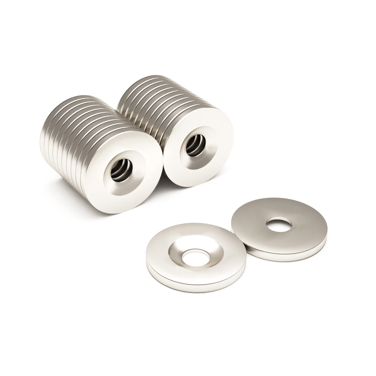 Ø30x10/5.5x5 mm Curved Hole Neodymium Magnet