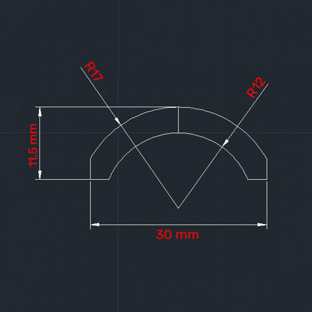 30x27 mm DC Motor Arc Magnet (Outer Pole S)