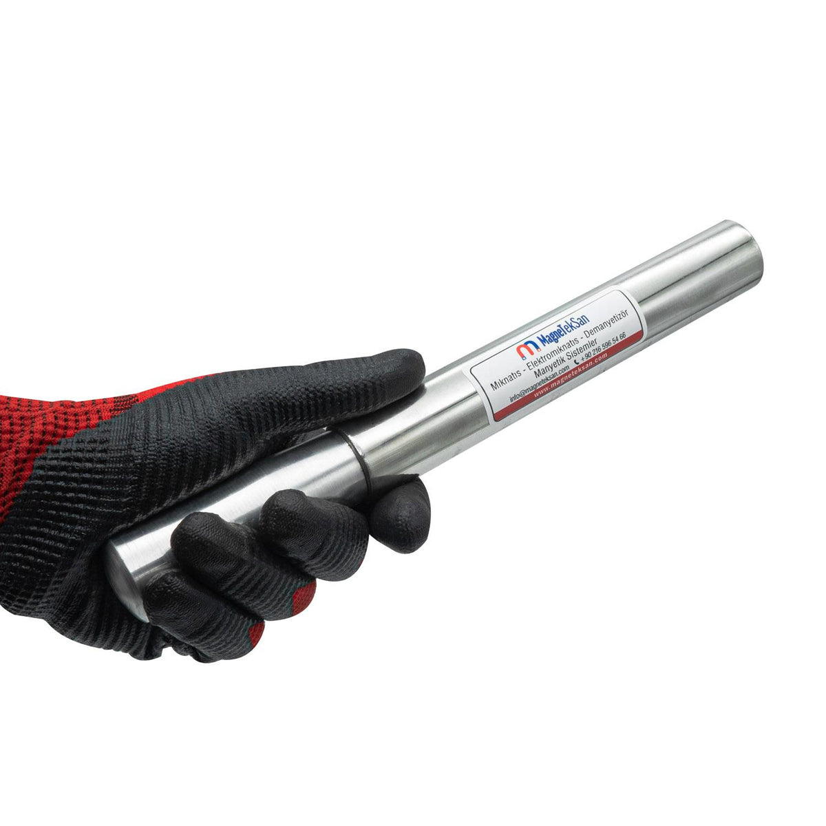 Ø32x200 mm - Neodymium Magnetic Rod Magnet with Stainless Steel Handle