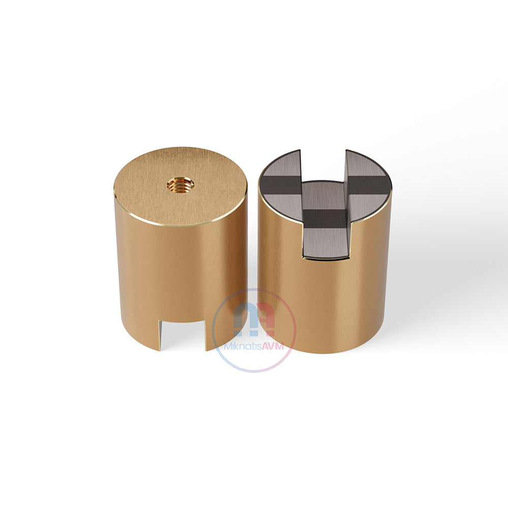 Ø32x40 mm M6x4 Channel Type Female Brass Pot Magnet
