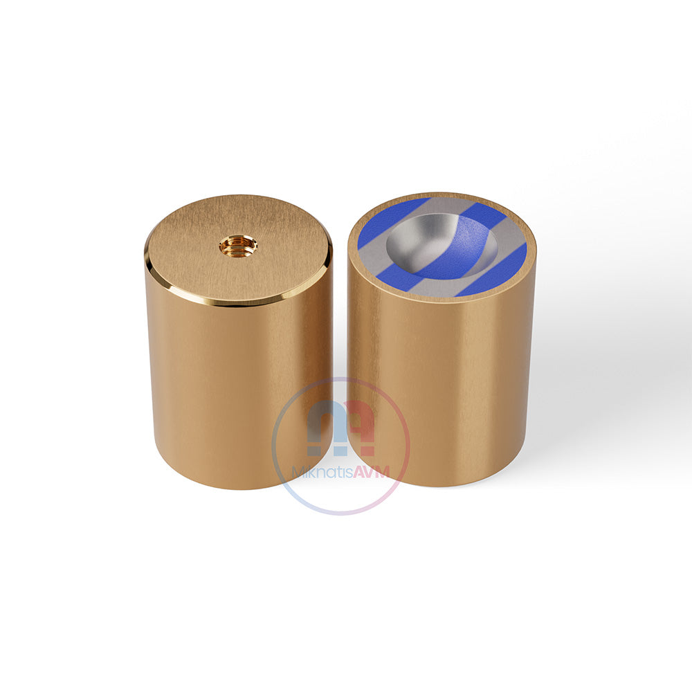 Ø32x40 mm M6x5 Half-Sphere Type Female Brass Pot Magnet