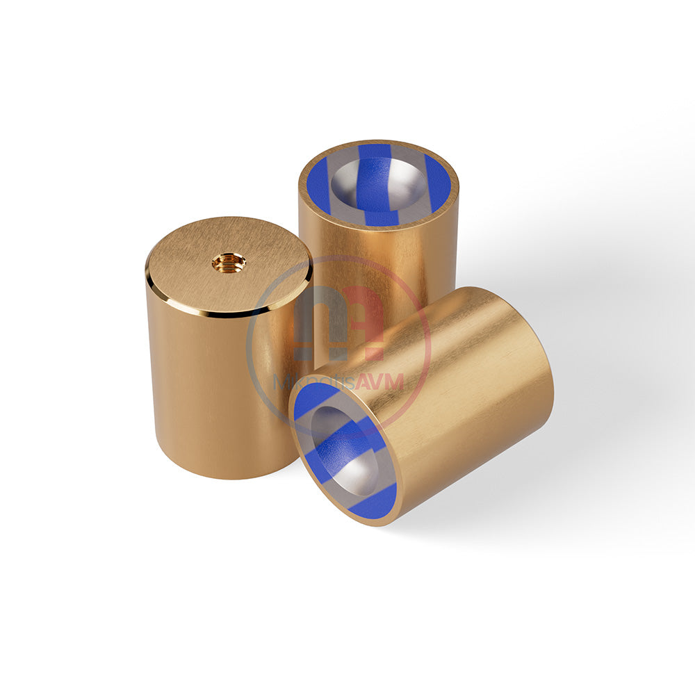 Ø32x40 mm M6x5 Half-Sphere Type Female Brass Pot Magnet