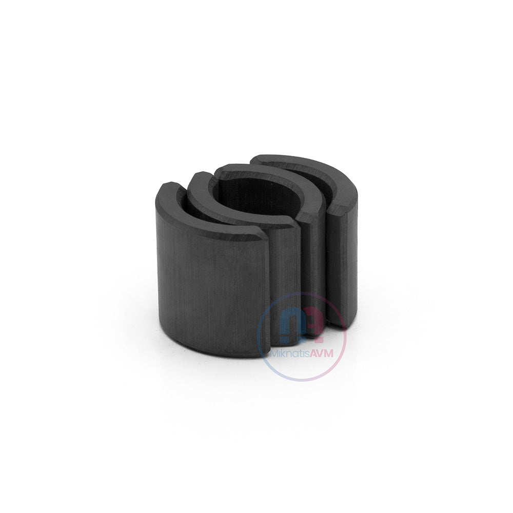 35.5x30 mm Arc Ferrite Black Motor Magnet (Outer Pole S)