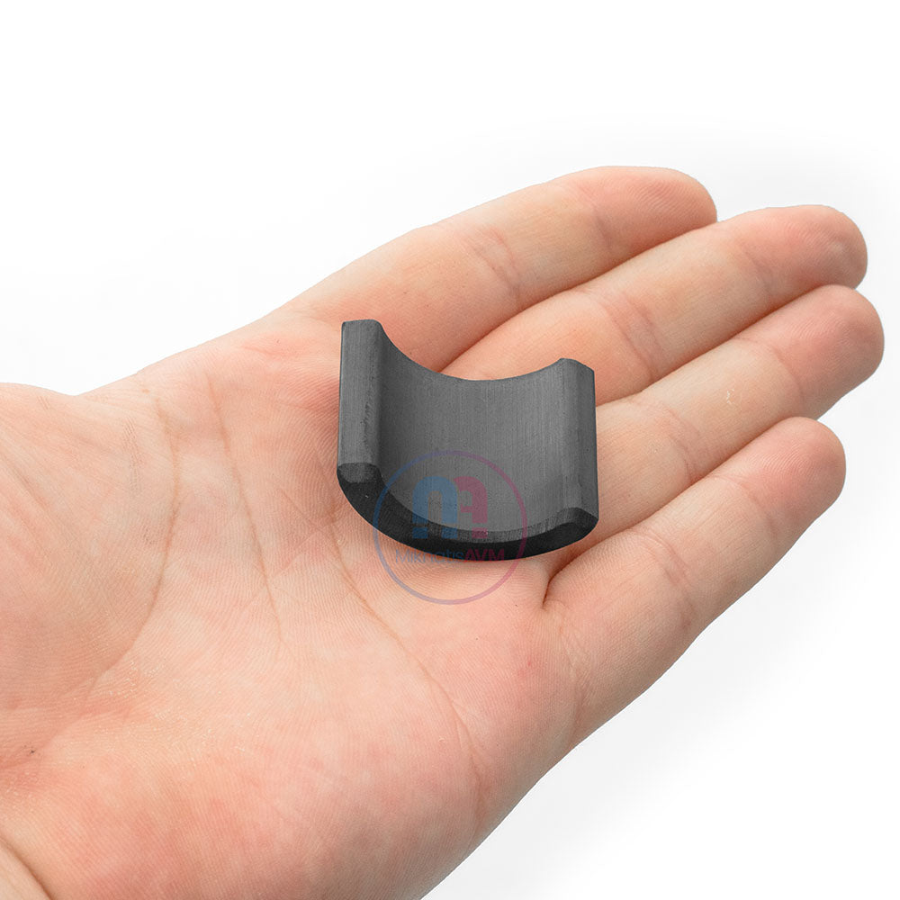 35.5x30 mm Arc Ferrite Black Motor Magnet (Outer Pole S)