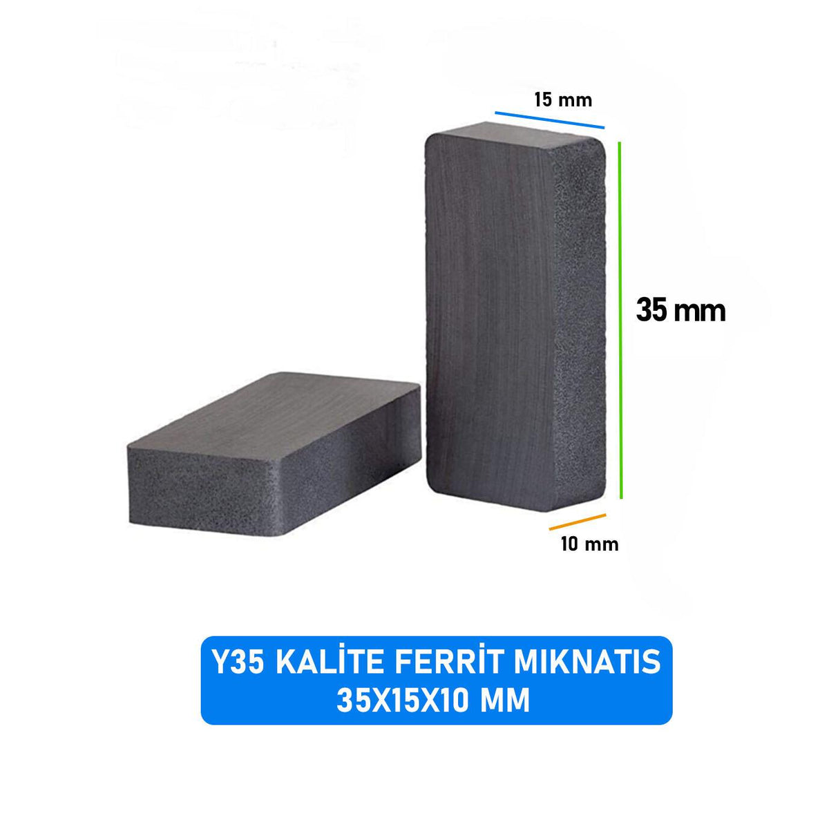 35x15x10 mm Oxide Ceramic (Ferrite) Magnet