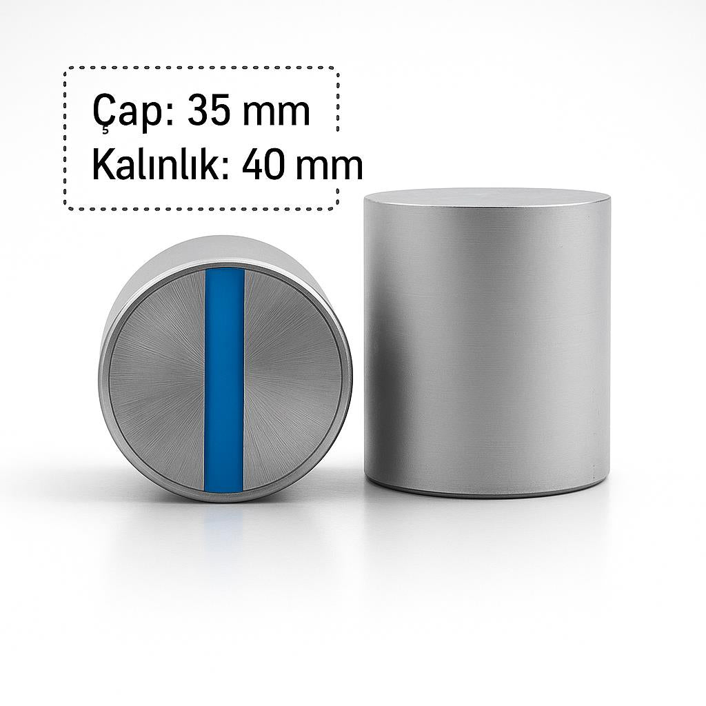Ø35x40 mm Aluminum-Coated N35 Neodymium Pot Magnet – Strong Holding Power, Lightweight and Durable Design