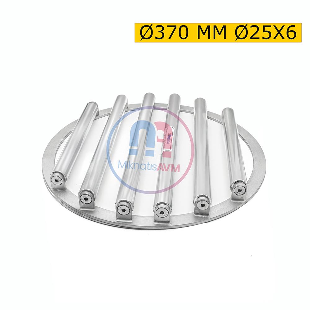 High-Power Ø370 mm Neodymium Grid Magnet Model for Hazelnut Processing