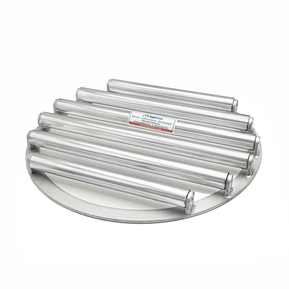 High-Power Ø370 mm Neodymium Grid Magnet Model for Hazelnut Processing