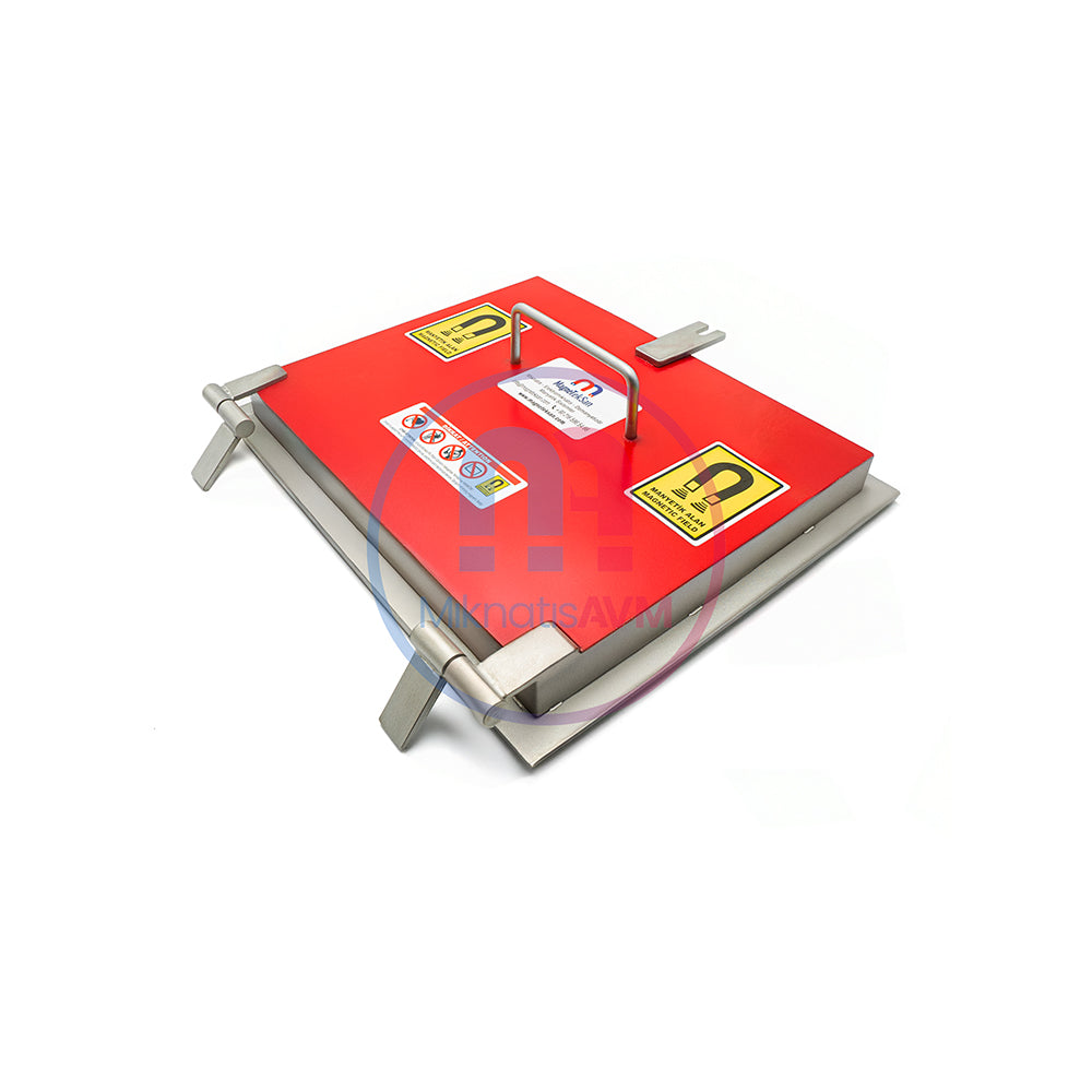 380x310x42 mm Hinged Plate Magnet – Metal Separator with High Gauss Strength