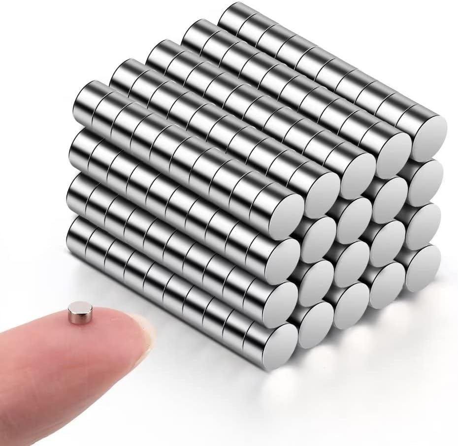 3x2 mm Strong Neodymium Magnet N35 – Round Mini Magnet, Super Strong Magnet for Refrigerator Magnets and Picture Hanging
