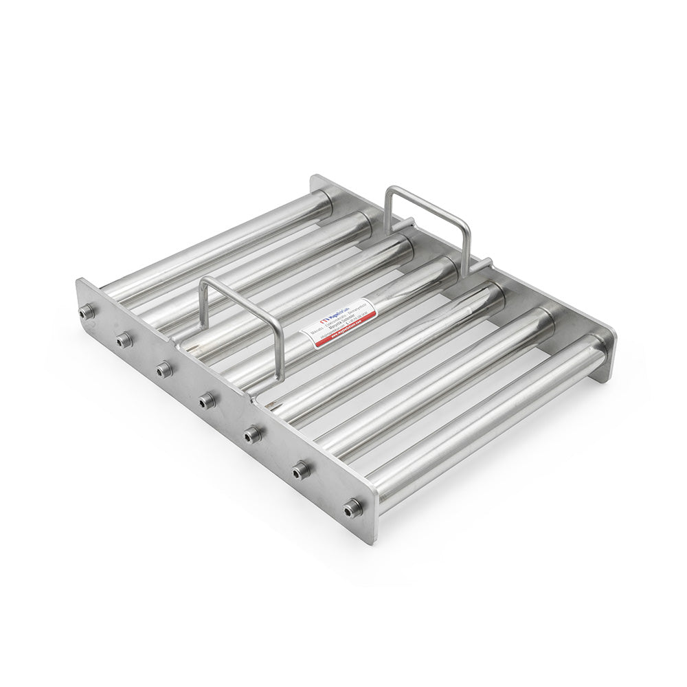 400x300 mm Ø25x7 Stainless Steel Handle Neon Grid Magnet