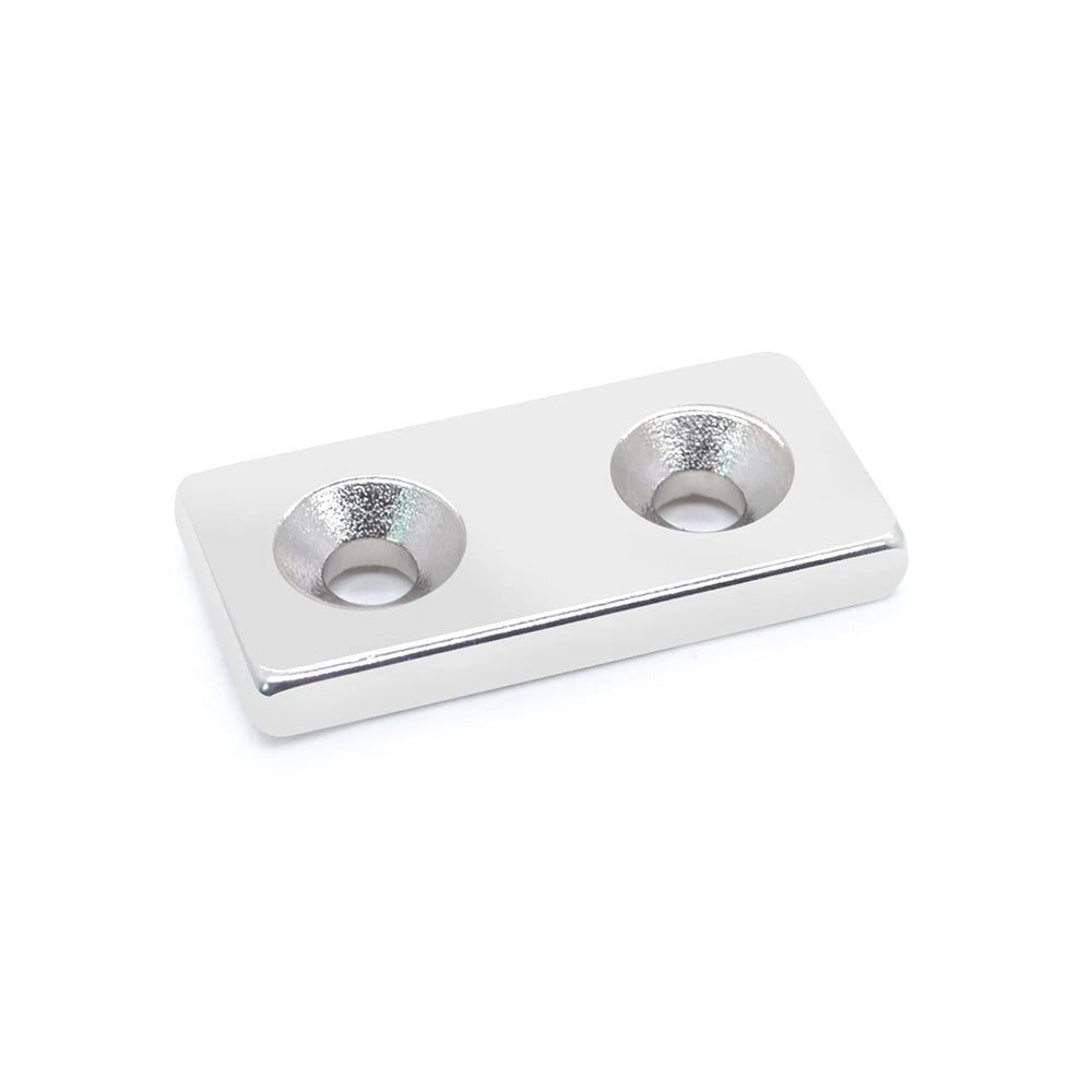 40x20x5 mm (10x5) x2 Hole Neodymium Magnet