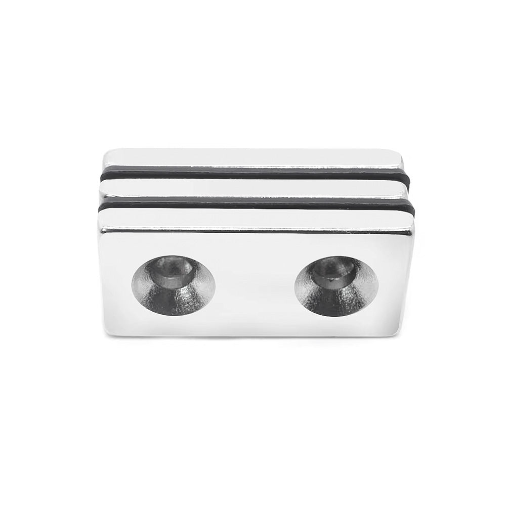 40x20x5 mm (10x5) x2 Hole Neodymium Magnet