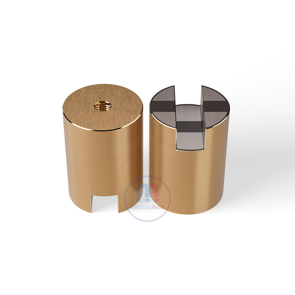 Ø40x55 mm M6x4 Channel Type Female Brass Pot Magnet