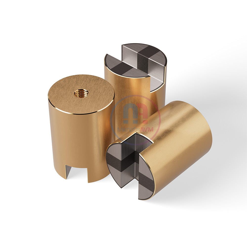 Ø40x55 mm M6x4 Channel Type Female Brass Pot Magnet