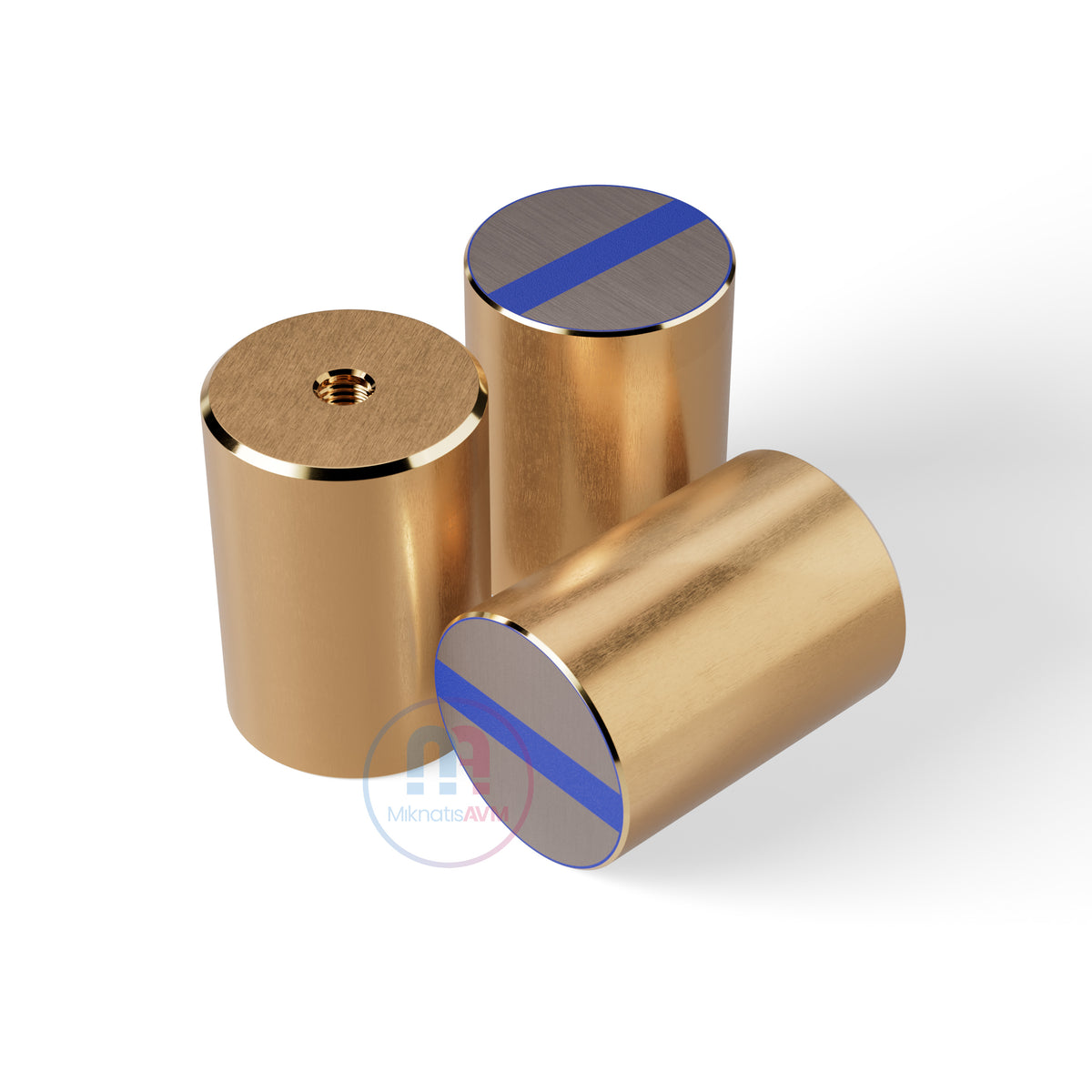 Ø40x60 mm M8x8 Brass Pot Magnet