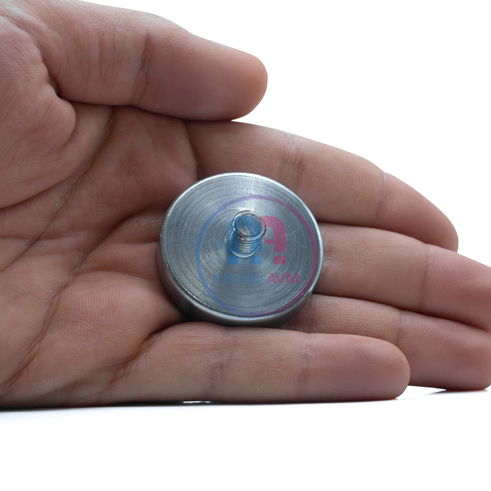 Ø40x8 mm M8x10 mm Male Threaded Neodymium Pot Magnet – Compact Power, N35 Performance