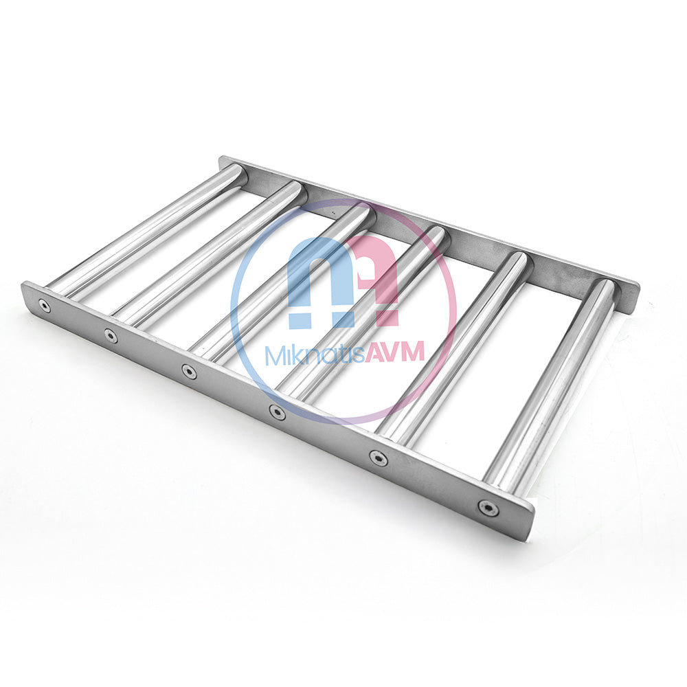 Ø410x250 mm Neodymium Grid Magnet – Ø25 mm N35, 6-Bar Magnetic Separator for Dry Material Lines