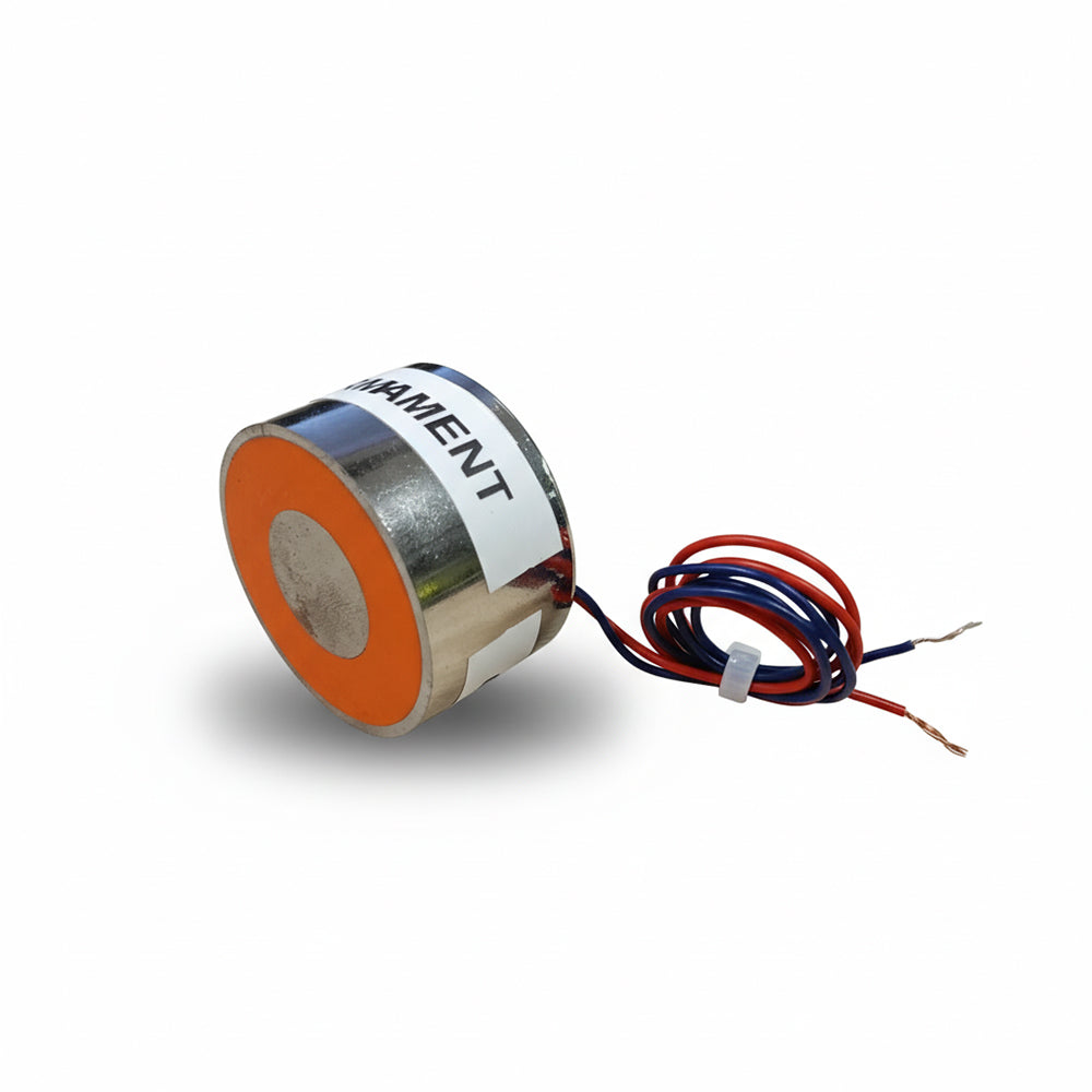 Ø42x25 mm 24V Permanent Magnet Electromagnet - M5 Connected, Strong Holding Force and for Industrial Use.