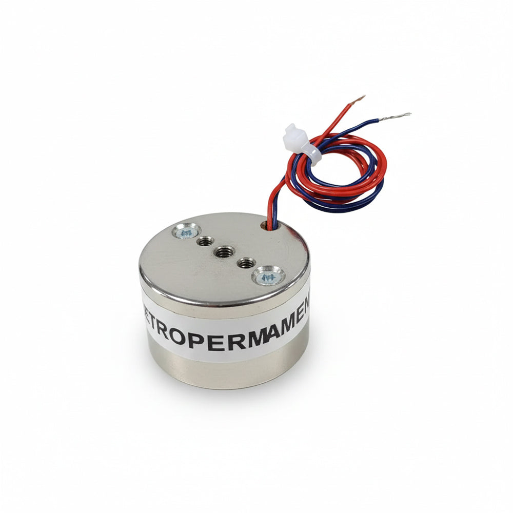 Ø42x25 mm 24V Permanent Magnet Electromagnet - M5 Connected, Strong Holding Force and for Industrial Use.