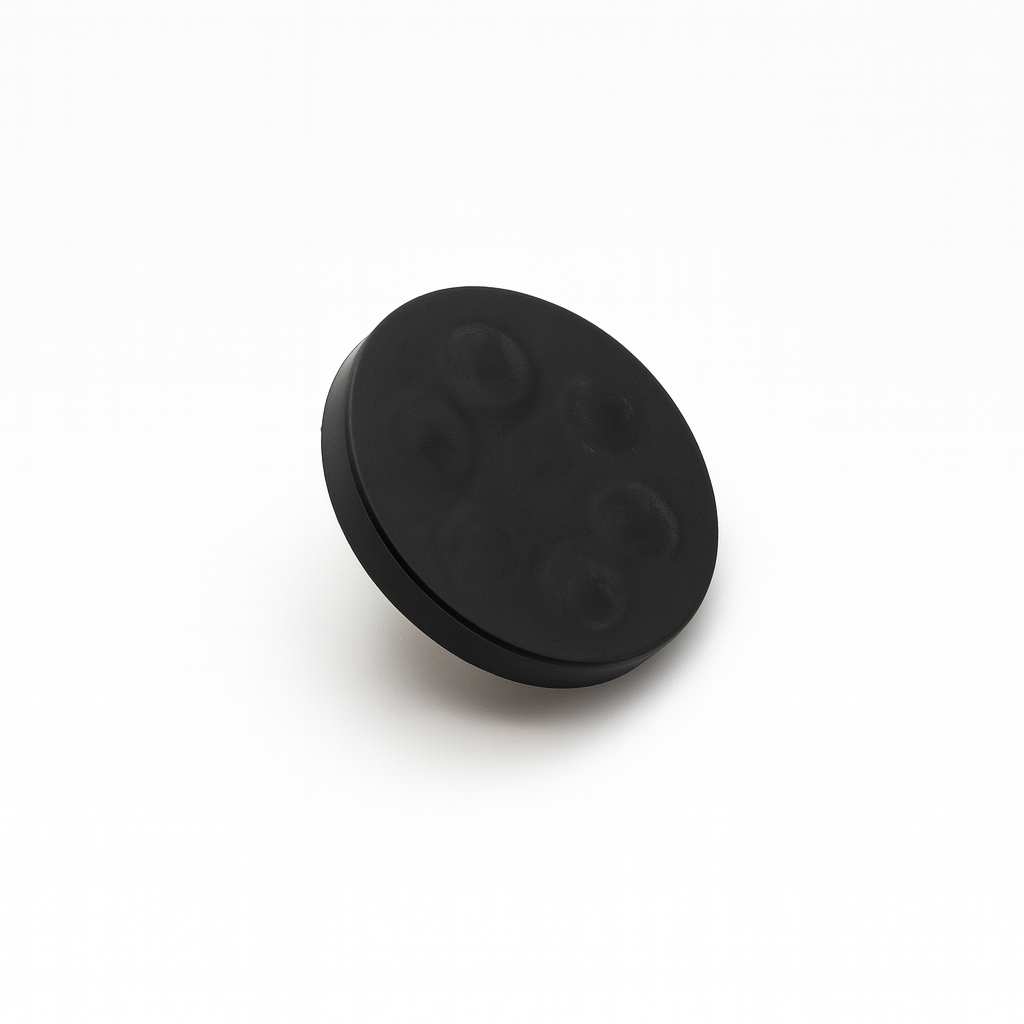Ø43mm Rubber-Covered Magnet M6 – White with Screw-Bracket Connection