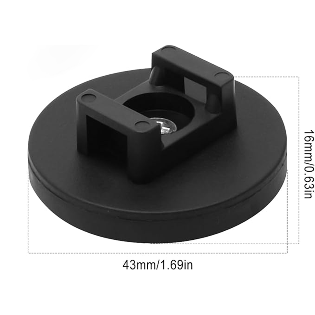 Ø43mm Rubber-Capped Magnet M6 - White Screw-Mounted Hook-Type Connector