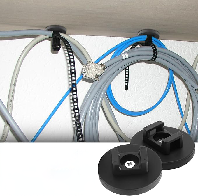 Ø43mm Rubber-Capped Magnet M6 - White Screw-Mounted Hook-Type Connector