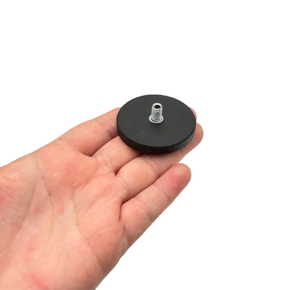 Ø43x6 mm Full Rubber Male Connector Neodymium Pot Magnet