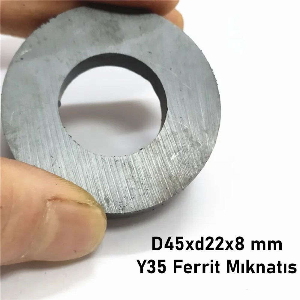 Ø45x22x8 mm Ring Ferrite Magnet