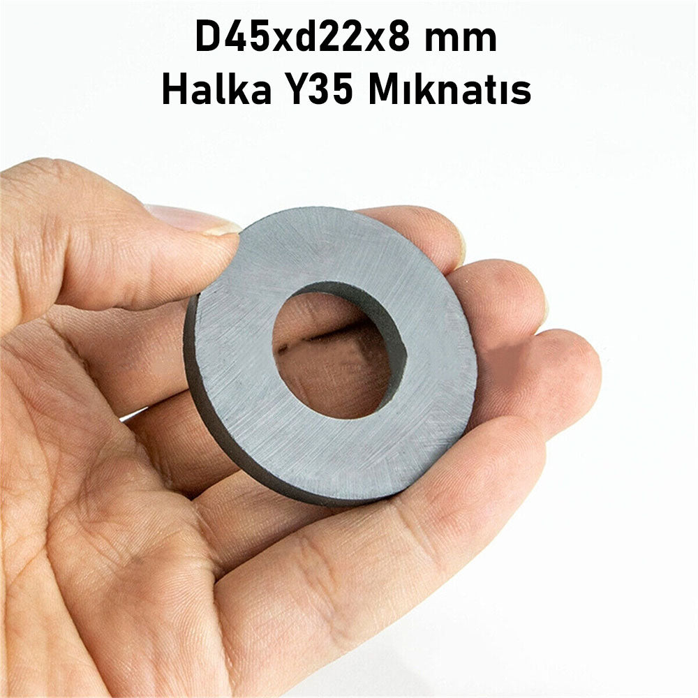 Ø45x22x8 mm Ring Ferrite Magnet