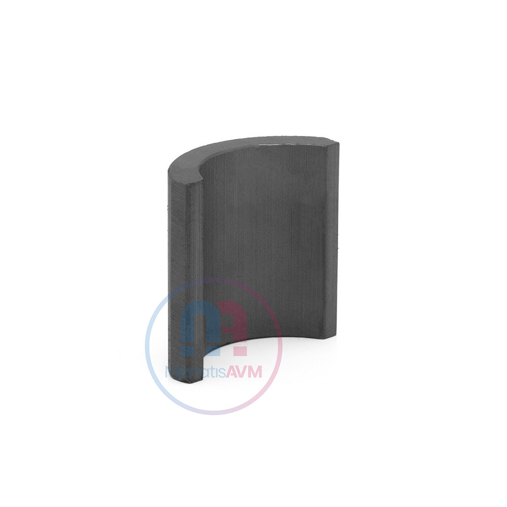 51x50x7.5 mm Ferrite Arc Magnet, Motor Magnet (External N)