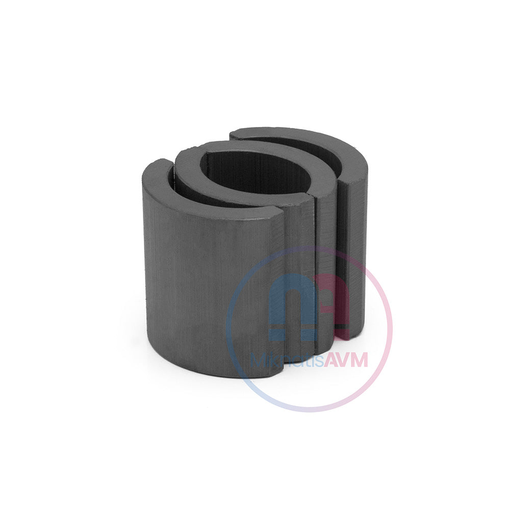 51x50x7.5 mm Ferrite Arc Magnet, Motor Magnet (External N)