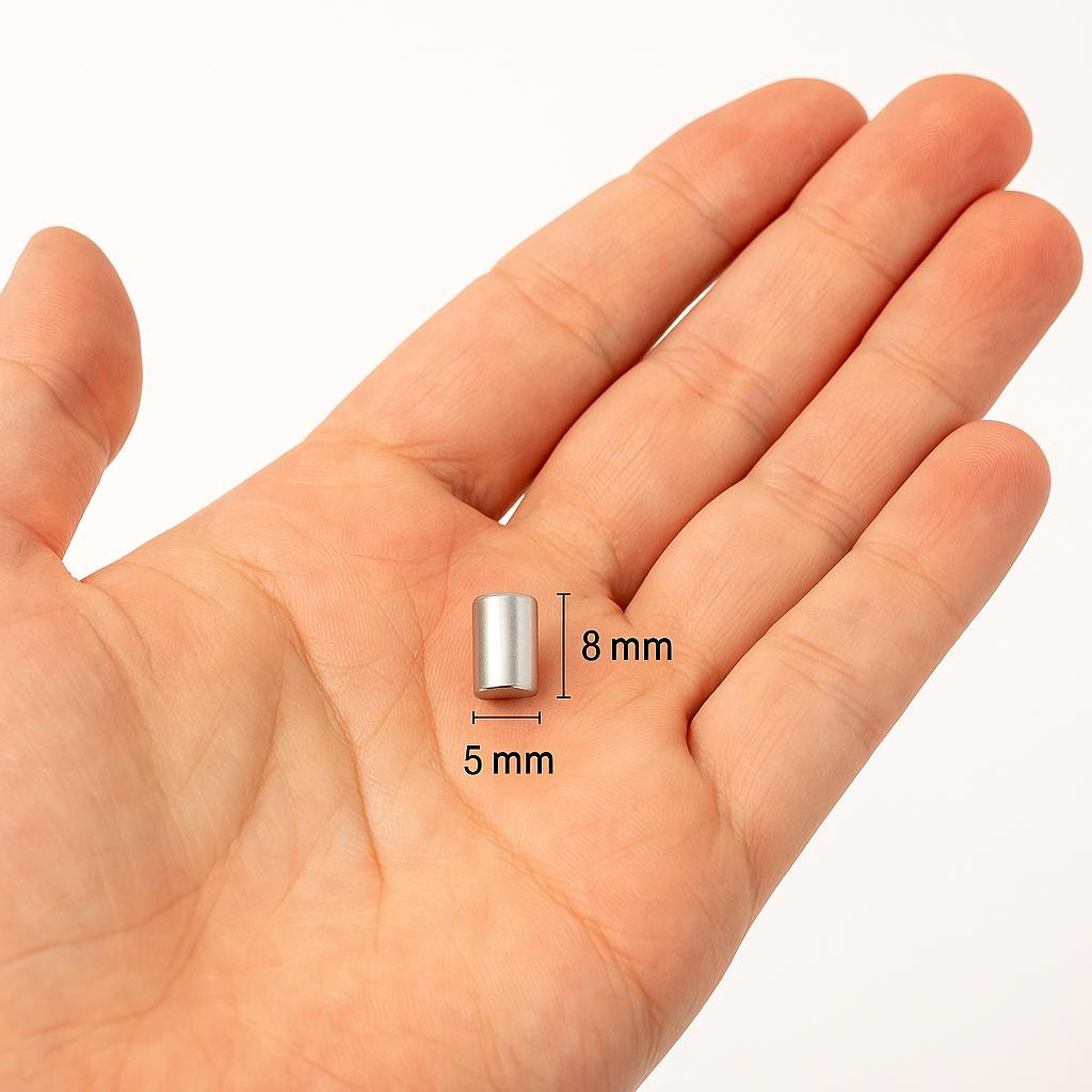 Ø5x8 mm Neodymium Magnet (5 mm Diameter x 8 mm Thickness)
