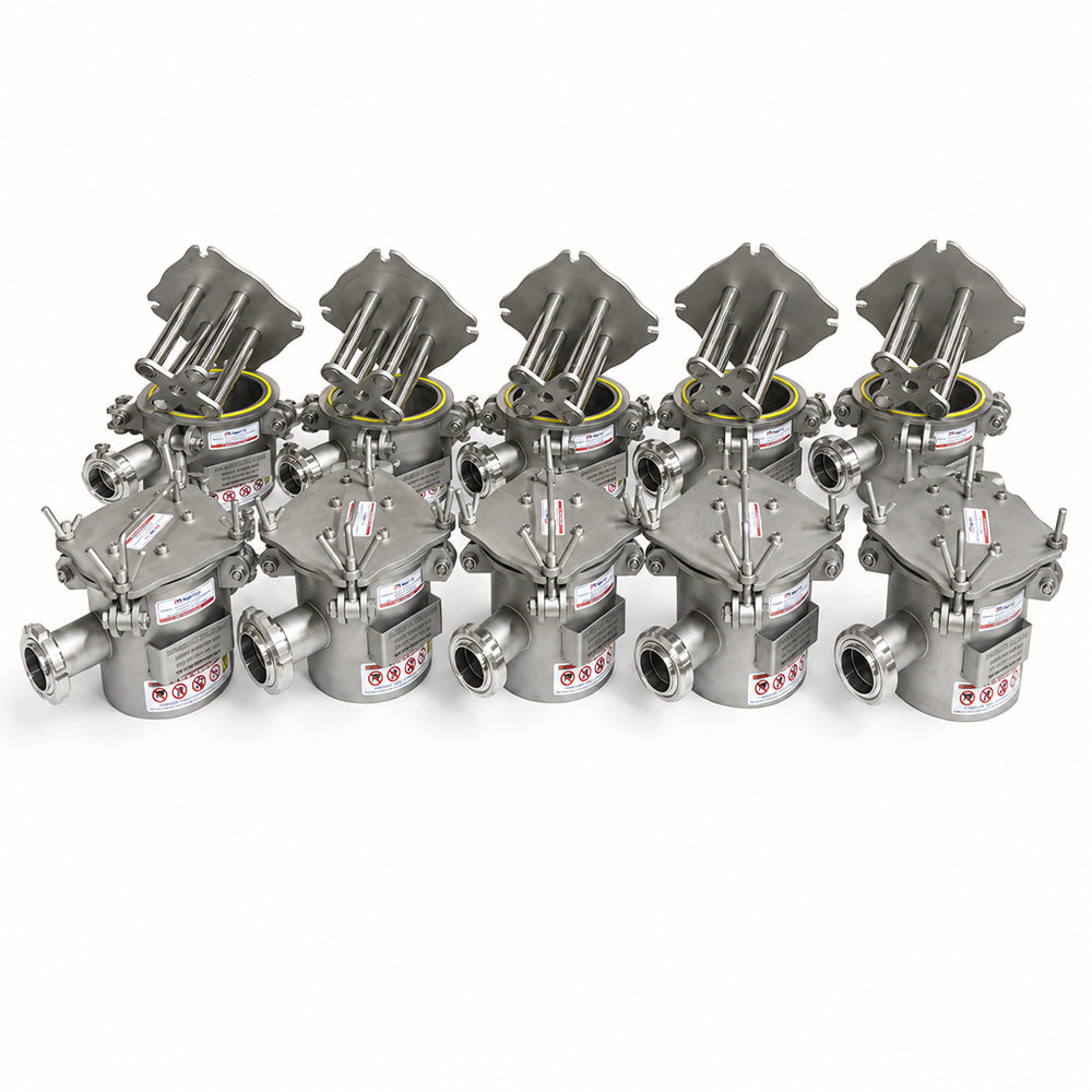 High-Gauss 4-Rod Magnetic Filter for Milk Processing Lines