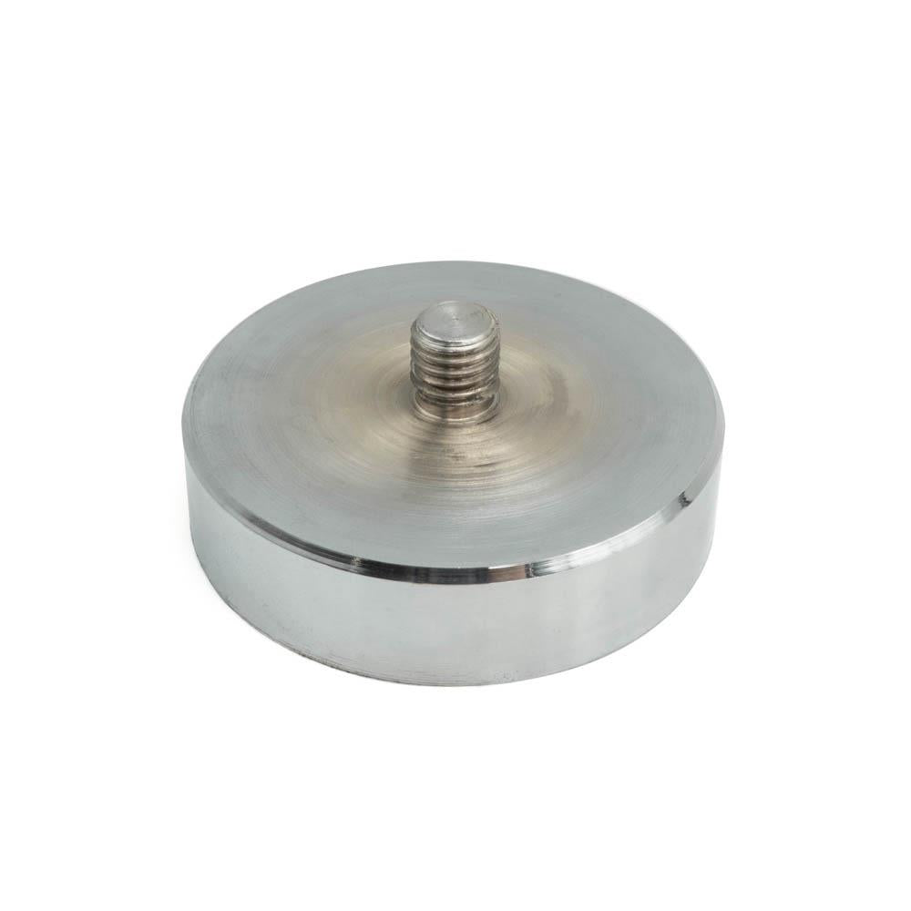 Ø60 mm Male Connector - Threaded Stud Pot Magnet - 100 kg Pulling Force